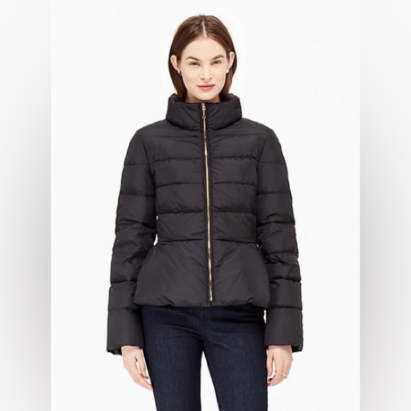 Kate Spade Black Puffer Jacket size 12 - Picture 1 of 9